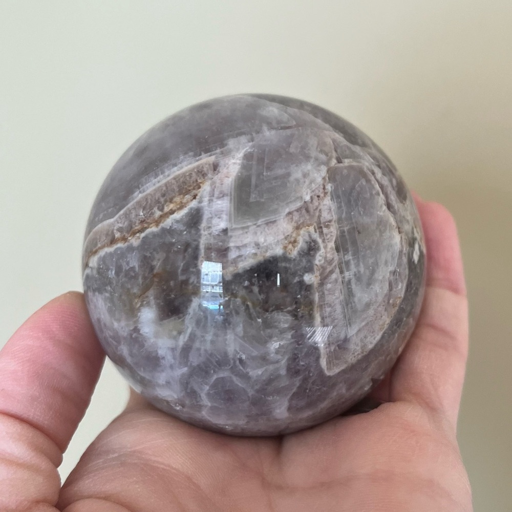 Amethyst Chevron Quartz Sphere | Natural Stone Crystal Ball Of Dream Amethyst